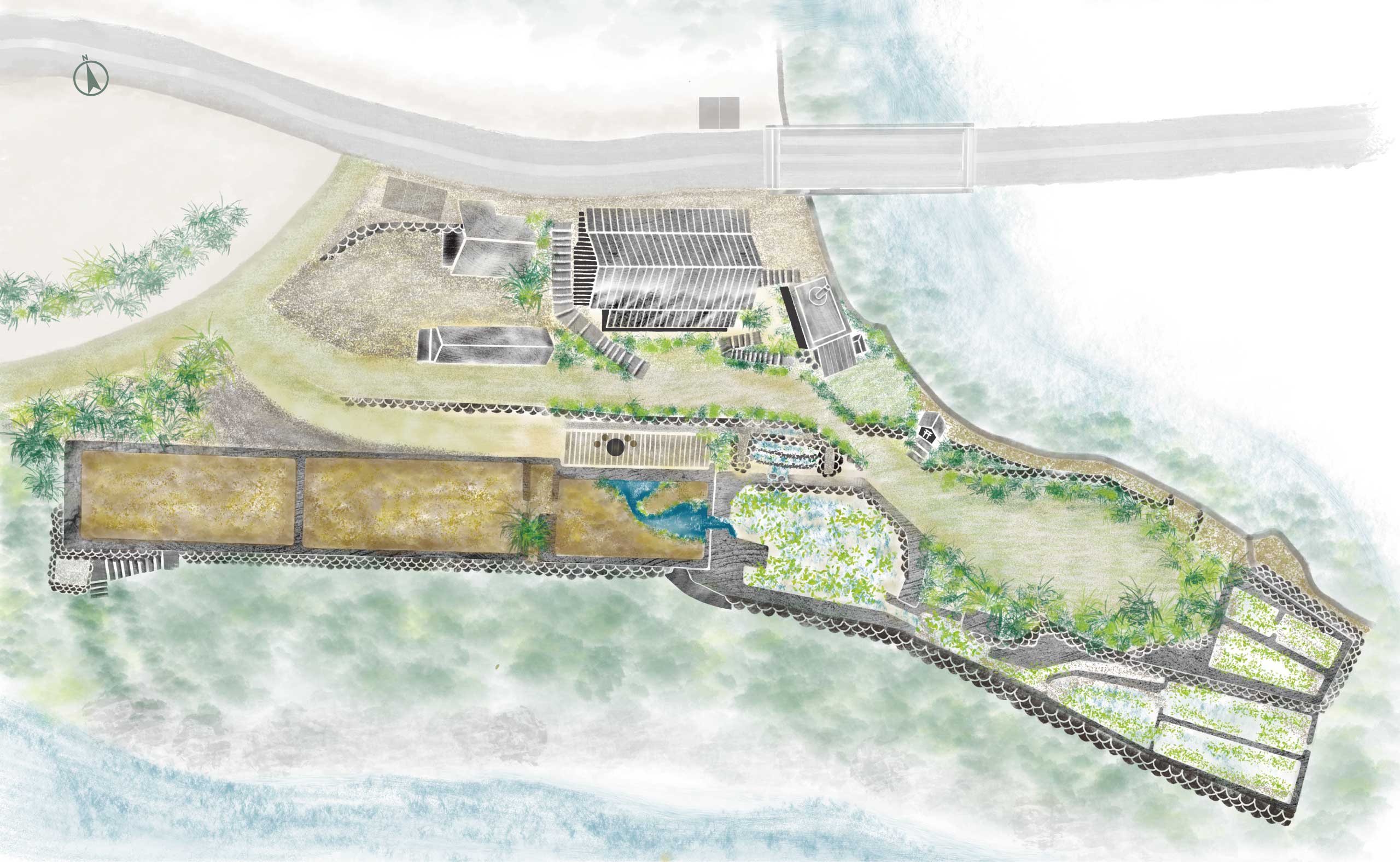 お庭のマップ画像